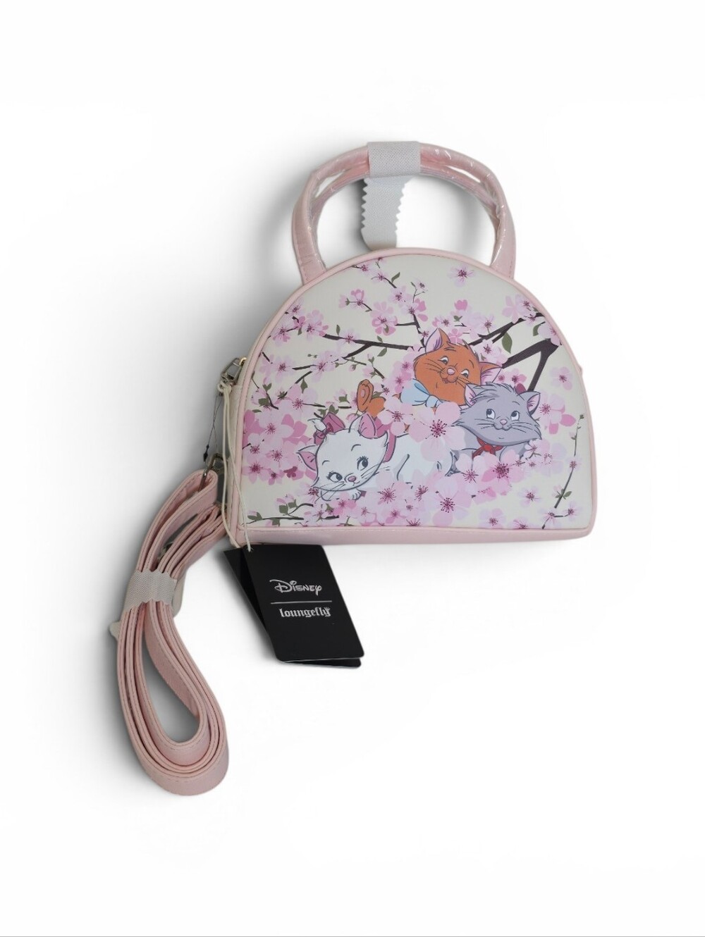 Disney Loungefly Aristocats Cherry Blossom Dome Crossbody Bag NWT - Picture 2 of 3
